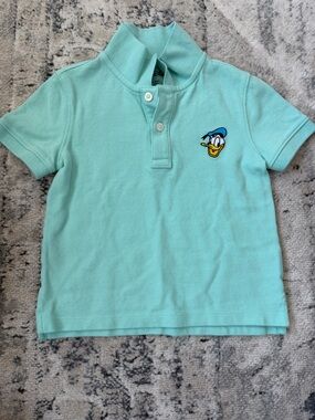 GAP Mint Green Donald Duck Polo Shirt for Kids
